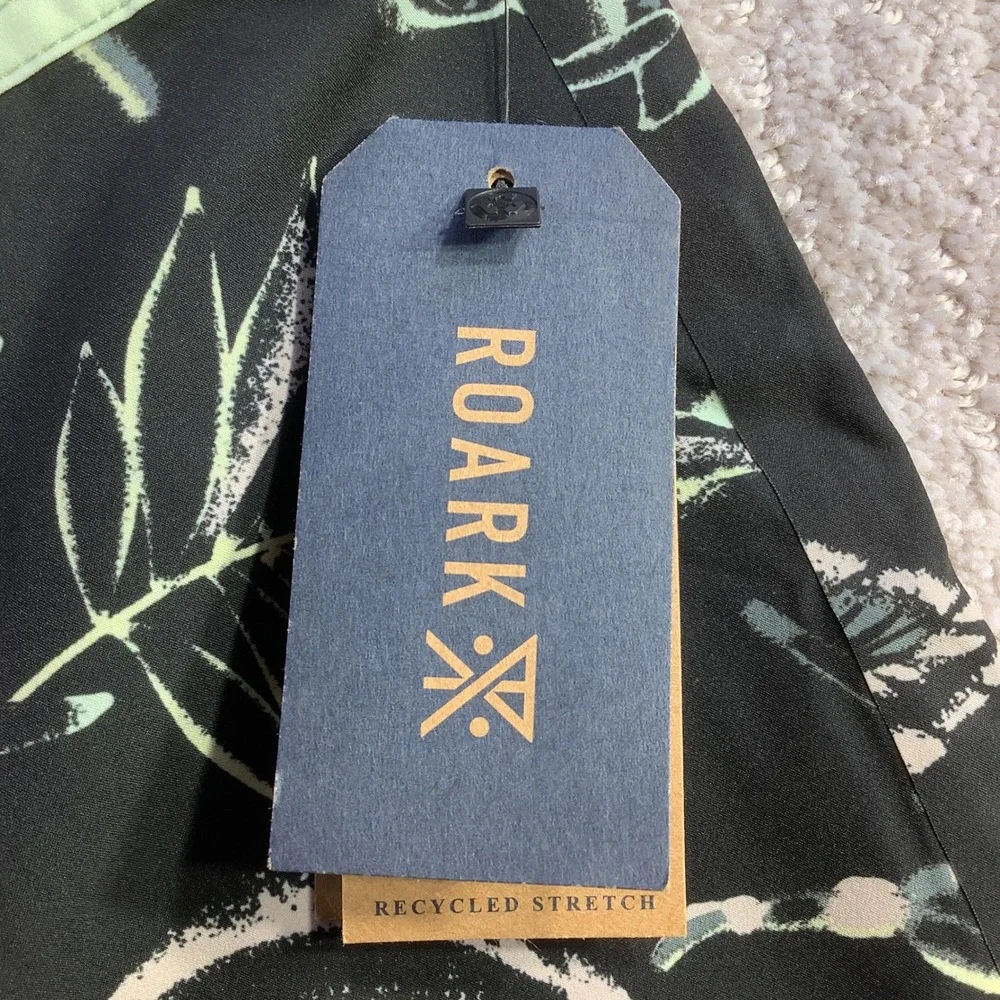 Roark Mens Passage Primo Tropakill Board Shorts‎ Black Green RB401 Size 33 NWT